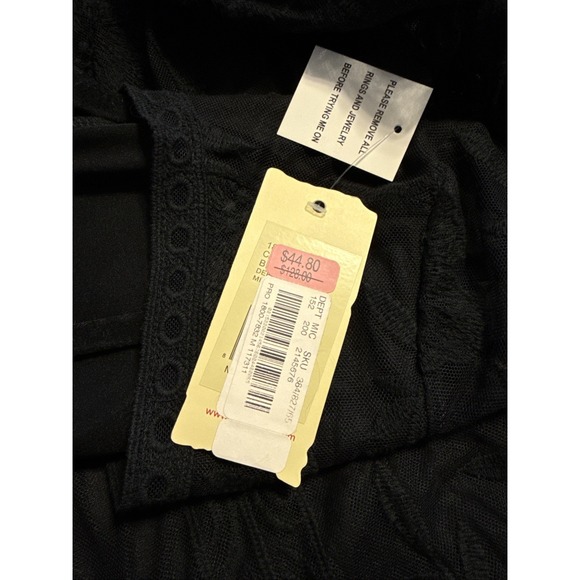 Reba Dress Size L Large Black Lace High Low Maxi Western Goth NEW WITH TAGS - Picture 14 of 16